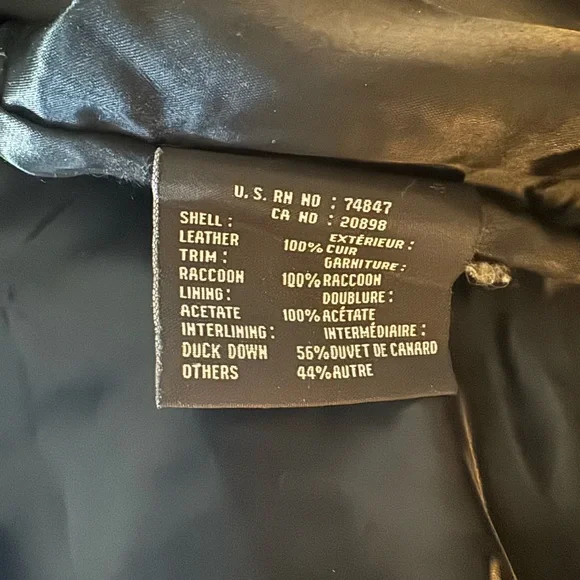 Black Puffer Jacket with Fur Hood - Picture 3 of 3